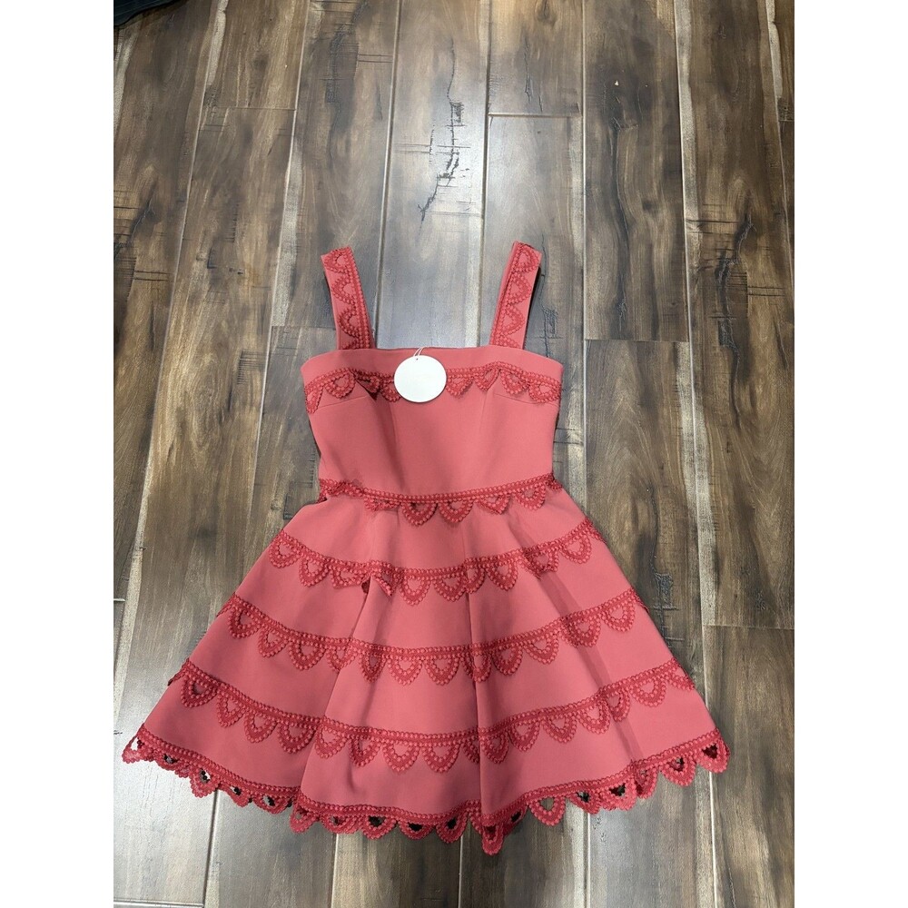 La Maison Talulah - Glossed Mini Dress sz 2 Lipstick Color - Picture 2 of 10